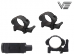 Быстросъёмные стальные кольца Vector Optics Steel QR на 25,4 мм